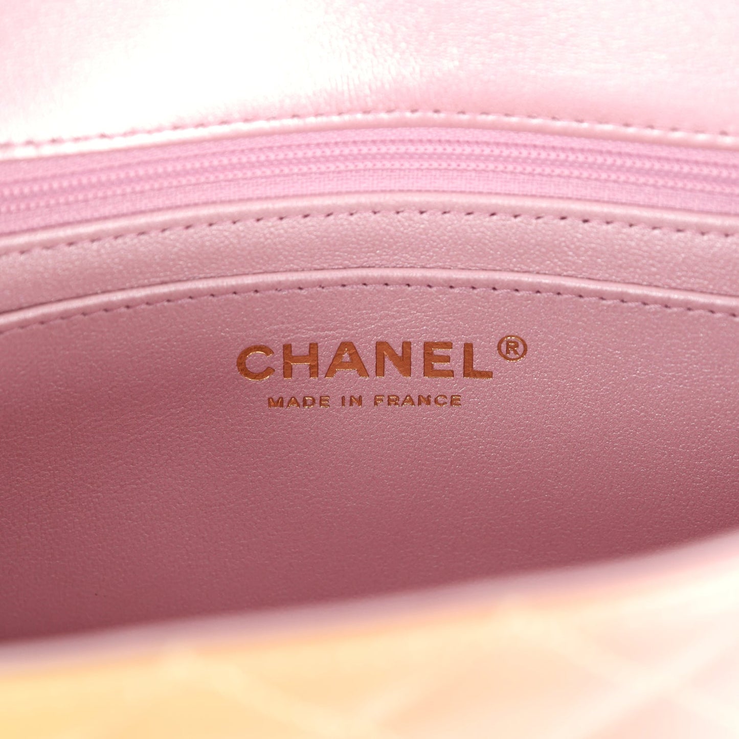 Chanel Mini Rectangular Flap Bag Iridescent Ombre Lambskin Light Gold Hardware