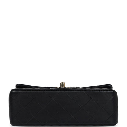 Chanel Mini Classic Rectangular Flap Bag Black Lambskin Light Gold Hardware