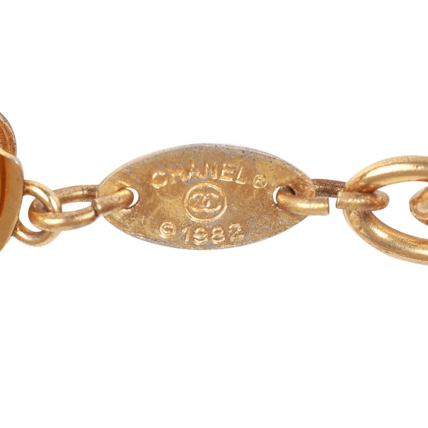 Chanel Vintage 24K Gold Plated Large Signature CC Logo Pendant Necklace