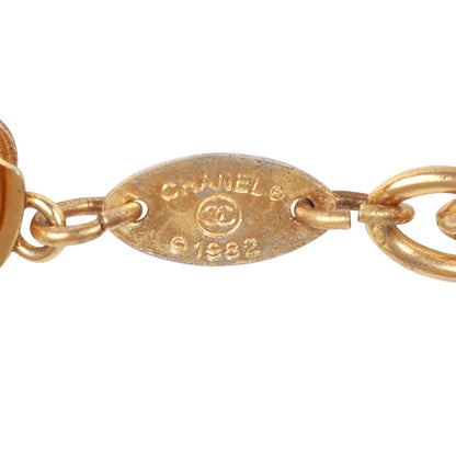 Chanel Vintage 24K Gold Plated Large Signature CC Logo Pendant Necklace