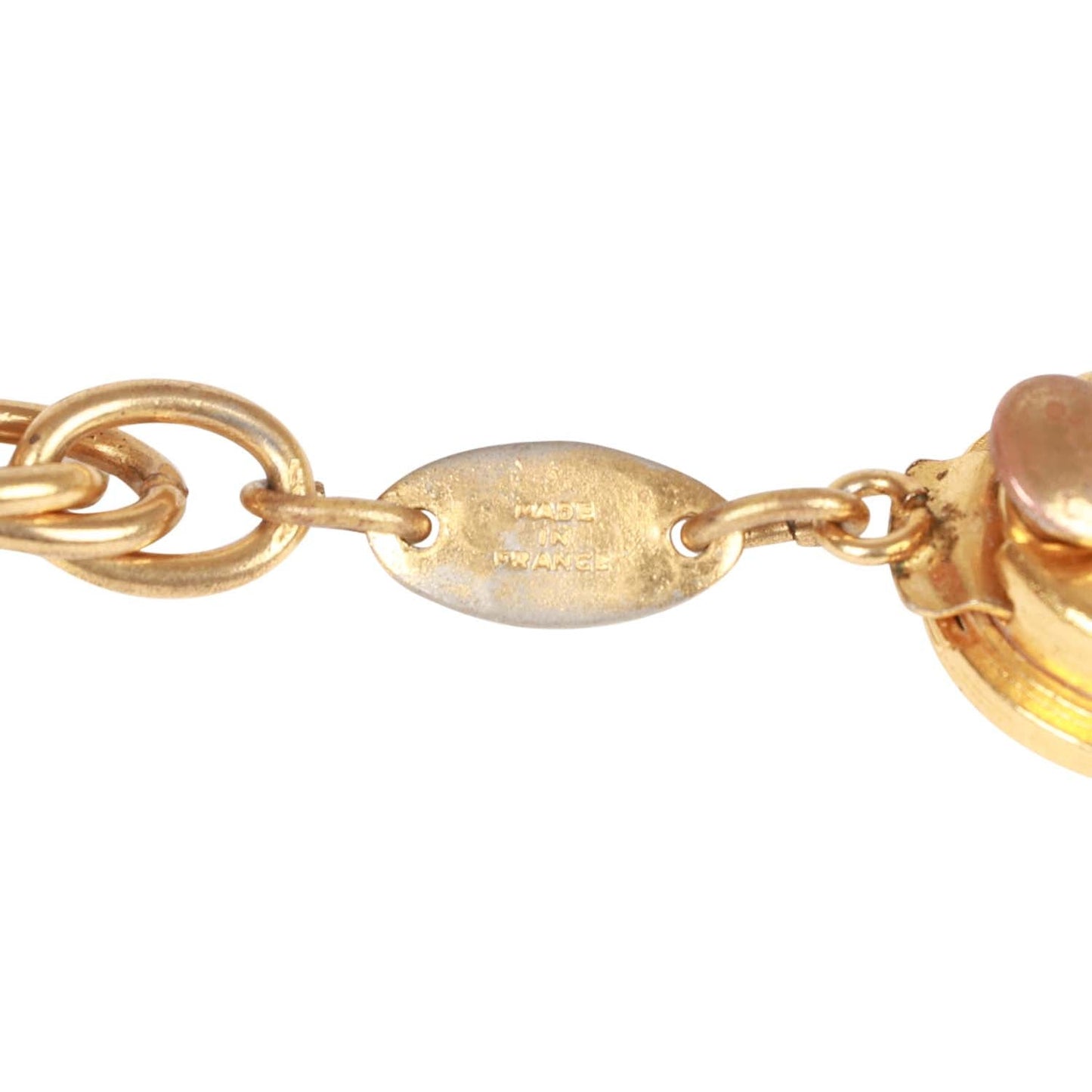 Chanel Vintage 24K Gold Plated Large Signature CC Logo Pendant Necklace