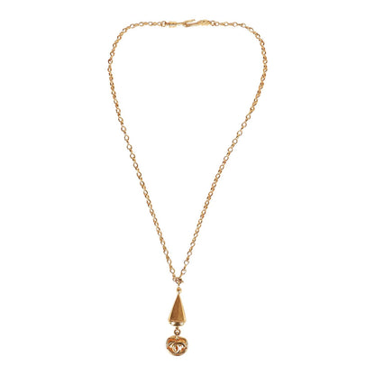 Chanel Vintage Gold Plated Interlocking CC Necklace