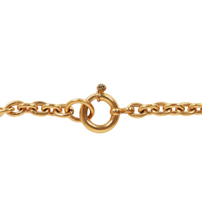 Chanel Vintage 24K Gold Plated Triple Interlocking CC Pendant Necklace
