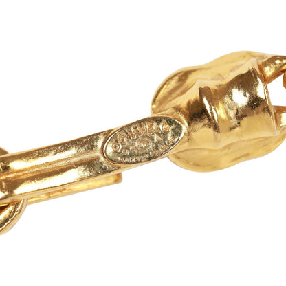 Chanel Vintage Gold Plated Fringe CC Pendant Necklace