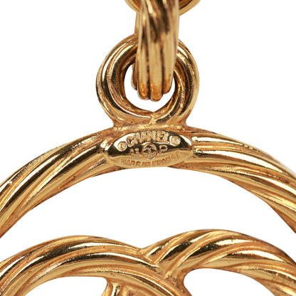 Chanel Vintage Gold Plated Encircled CC Long Necklace
