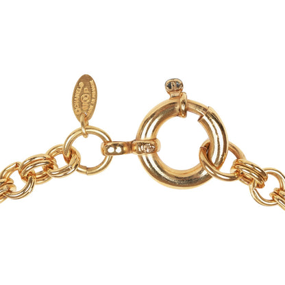 Chanel Vintage Gold Plated Encircled CC Long Necklace