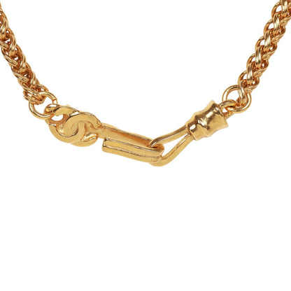 Chanel Vintage 24K Gold Plated Filigree Cut-Out CC Pendant Necklace