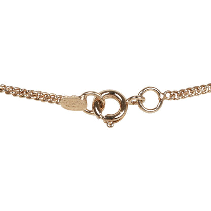 Chanel Vintage 24K Gold Plated Pink No.5 Rhinestone Pendant Necklace