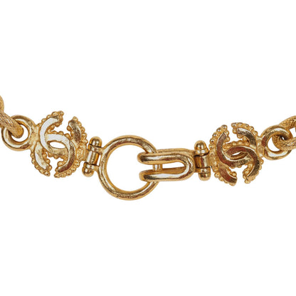 Chanel Vintage 24K Gold Plated Grapevine Mirror Pendant Necklace