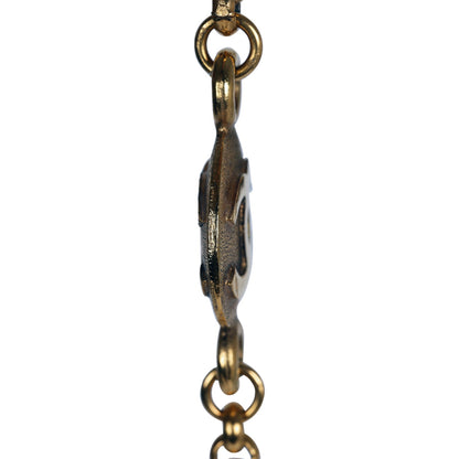 Chanel Vintage Medallion Cable Chain Gold Metal Necklace