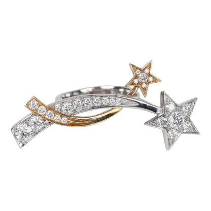 Chanel Etoile Filante Ring 18k White and Yellow Gold with Diamonds