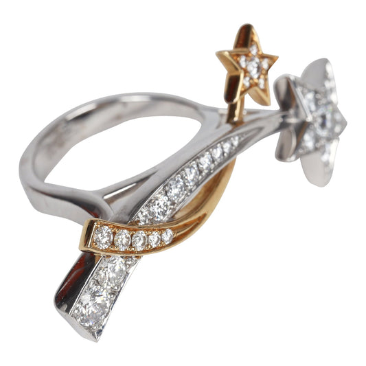 Chanel Etoile Filante Ring 18k White and Yellow Gold with Diamonds