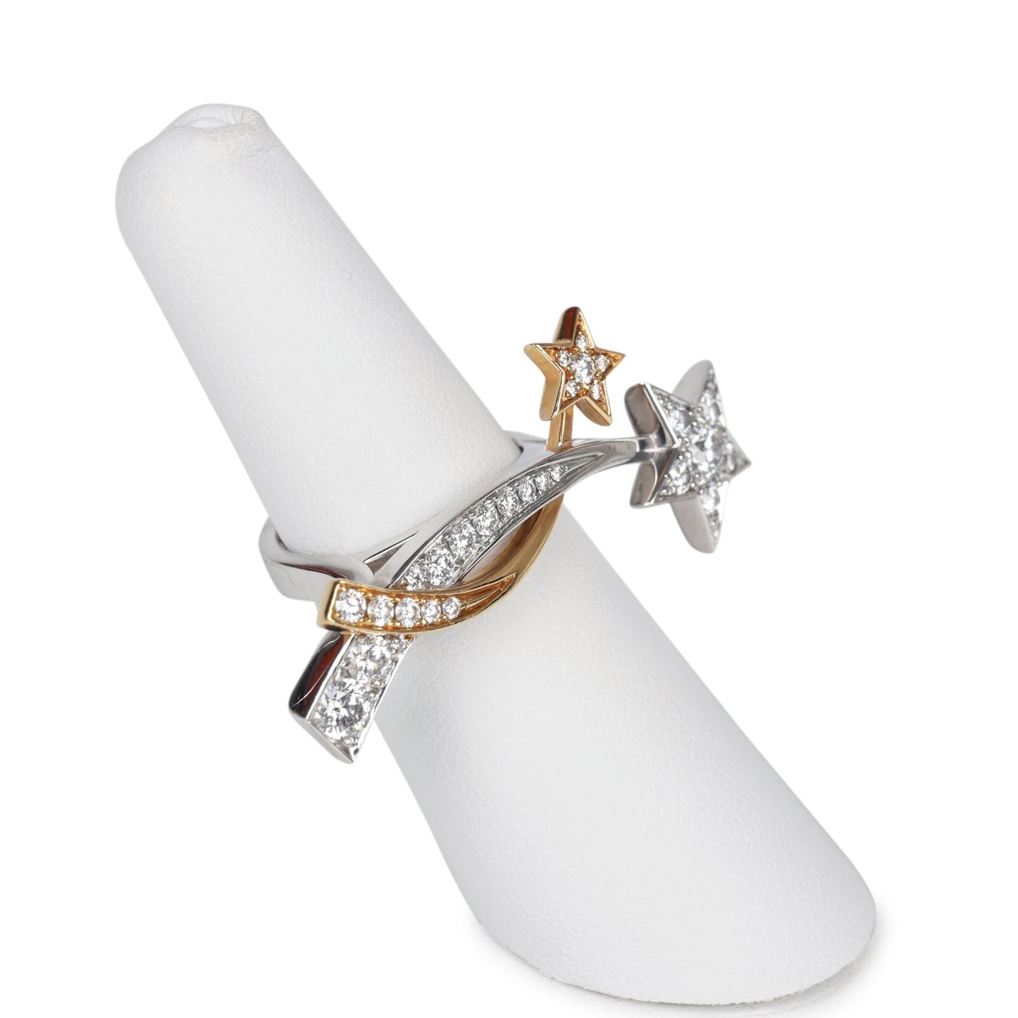 Chanel Etoile Filante Ring 18k White and Yellow Gold with Diamonds