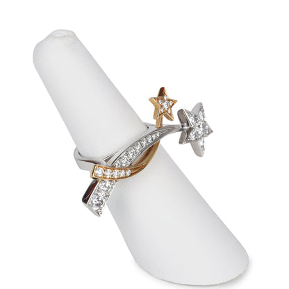 Chanel Etoile Filante Ring 18k White and Yellow Gold with Diamonds
