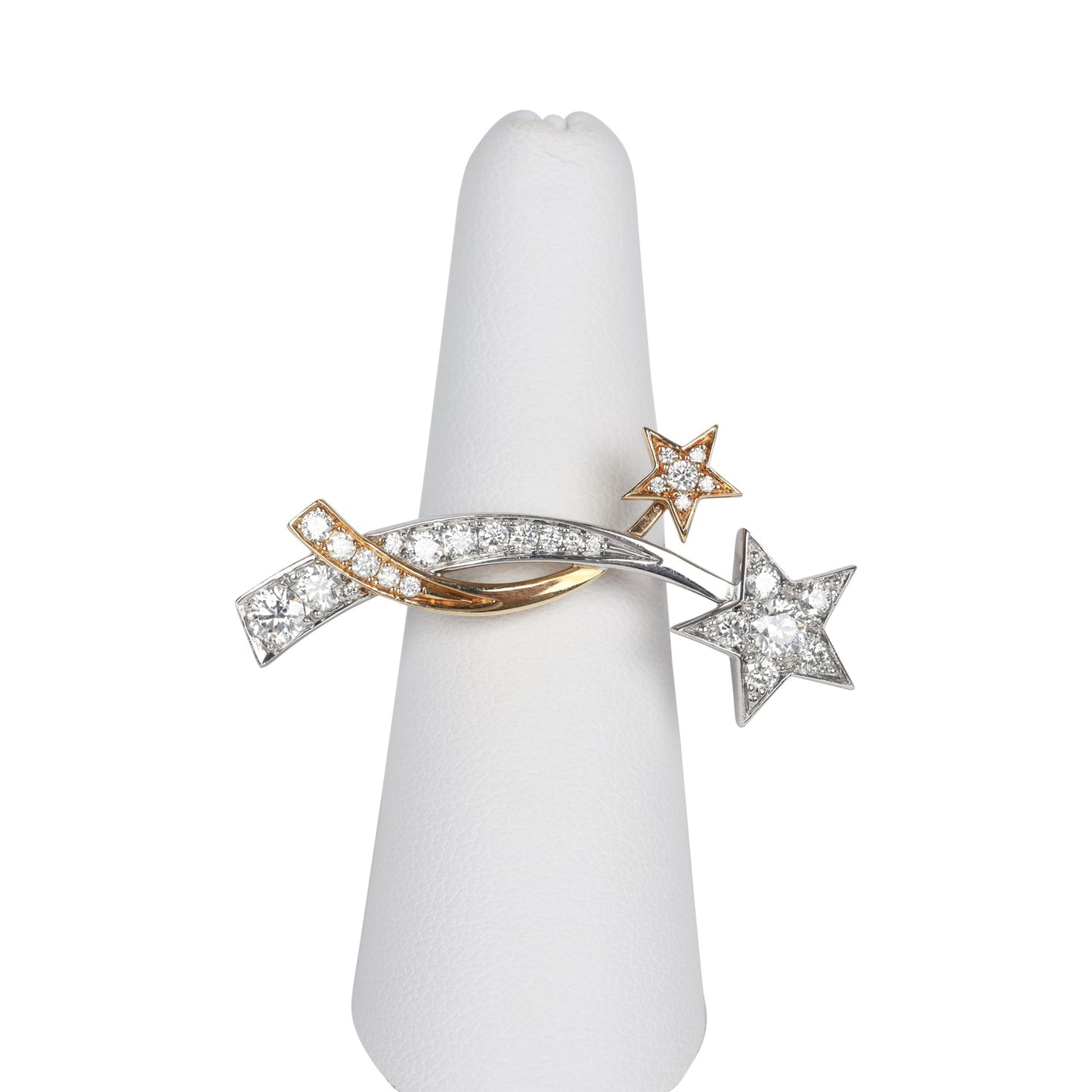 Chanel Etoile Filante Ring 18k White and Yellow Gold with Diamonds