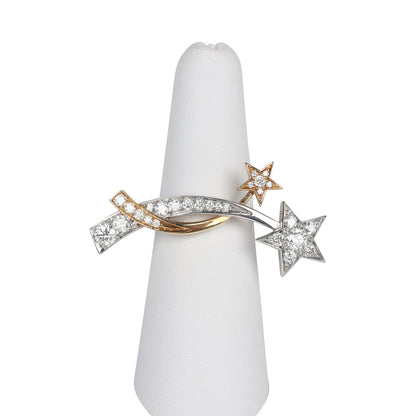 Chanel Etoile Filante Ring 18k White and Yellow Gold with Diamonds
