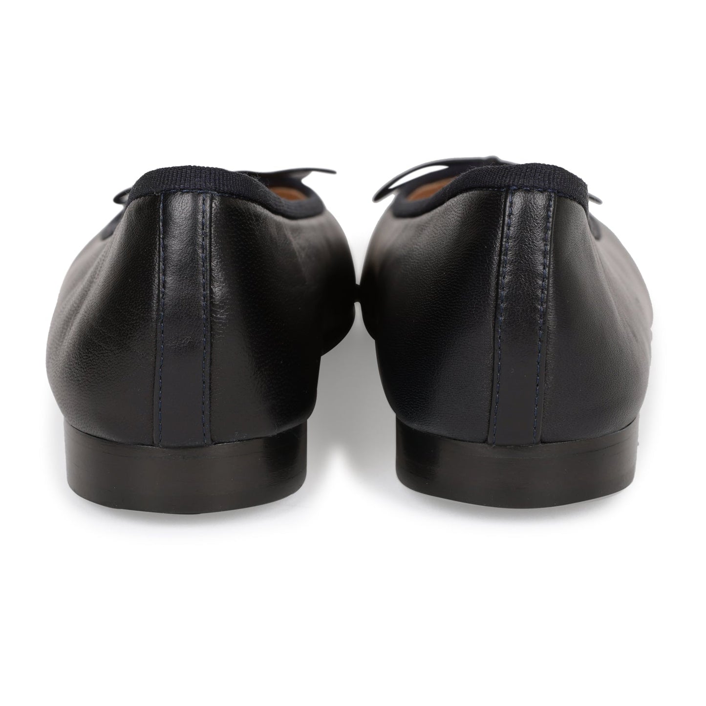 Chanel CC Dark Navy Blue Lambskin Ballet Flats 37