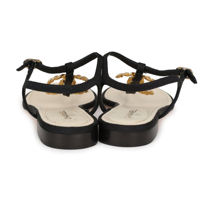 Chanel Jeweled CC Thong Sandals 37 EU