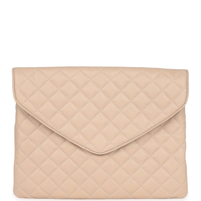 Chanel Beige and Black Flats with Clutch 37 EU