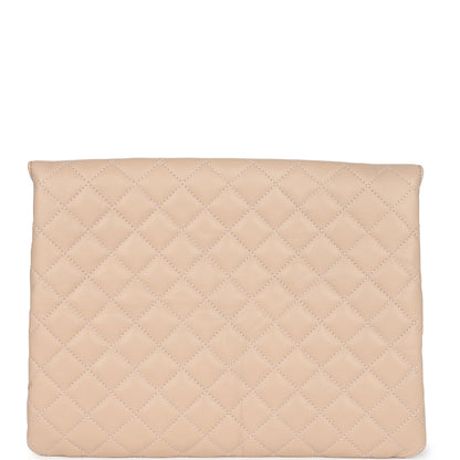Chanel Beige and Black Flats with Clutch 37 EU