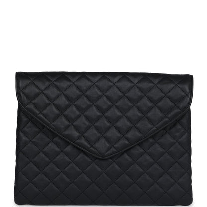 Chanel Black Flats with Clutch 37 EU