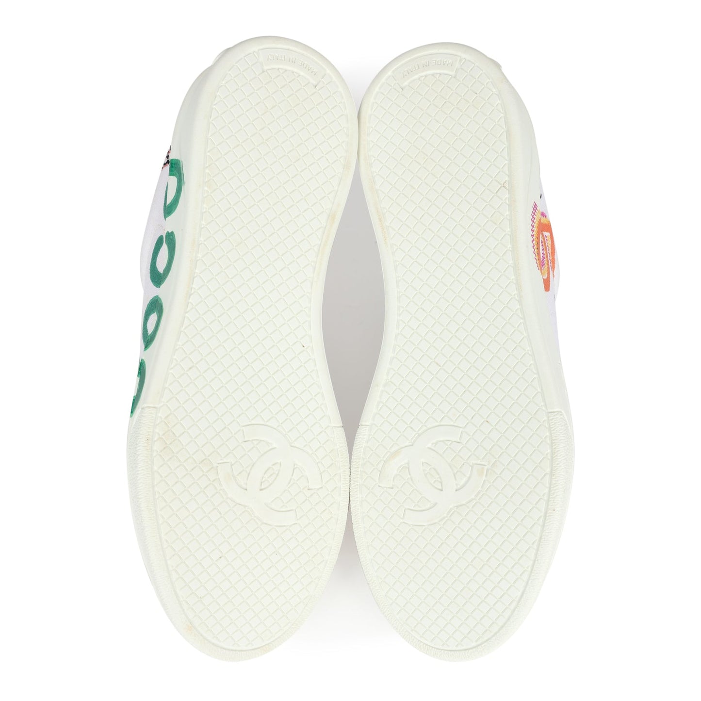 Chanel x Pharrell White Multi-Color Canvas Sneakers 35.5 EU
