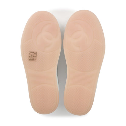 Chanel CC Low Top Sneakers White and Pink 37.5 EU