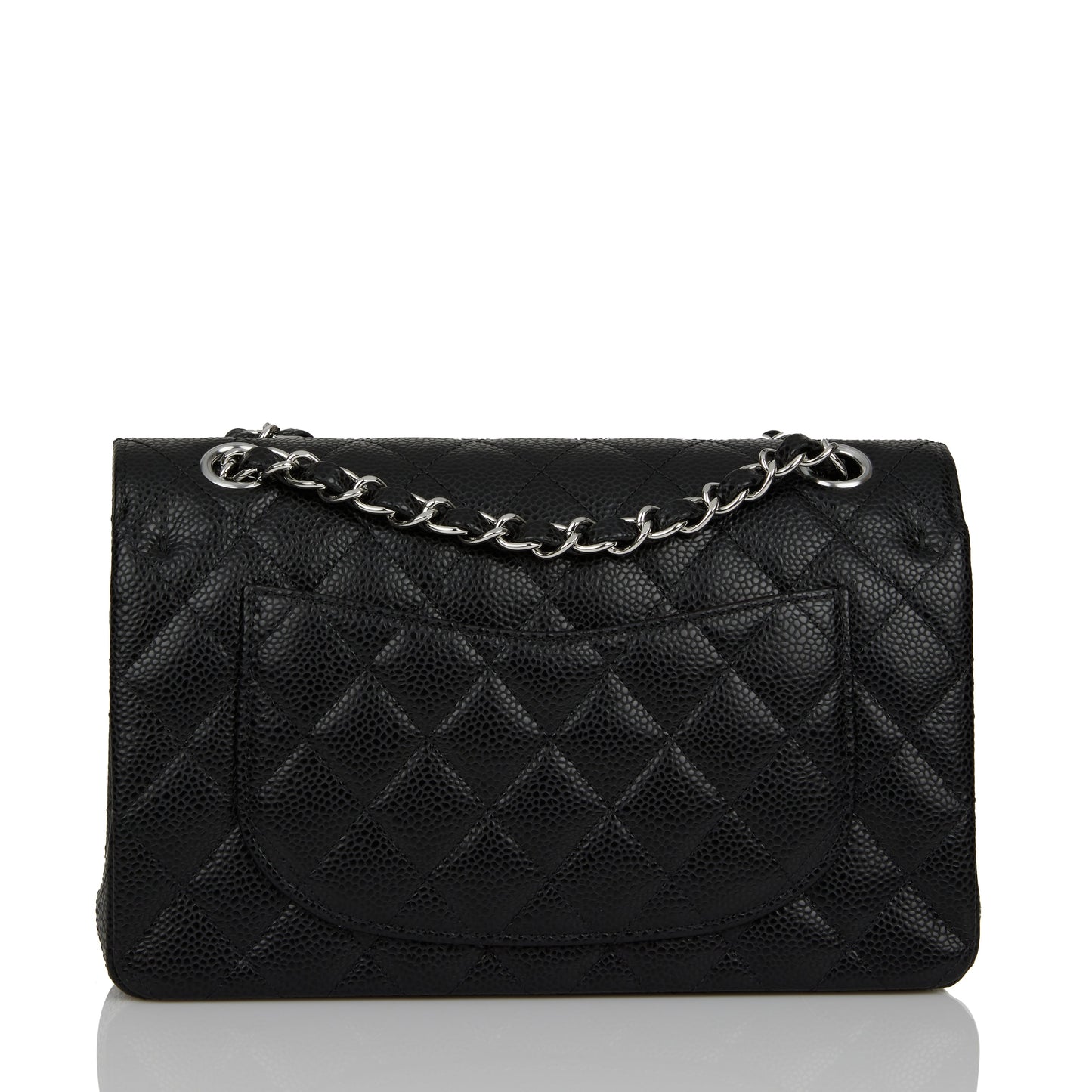 Chanel Small Classic Double Flap Black Caviar Silver Hardware