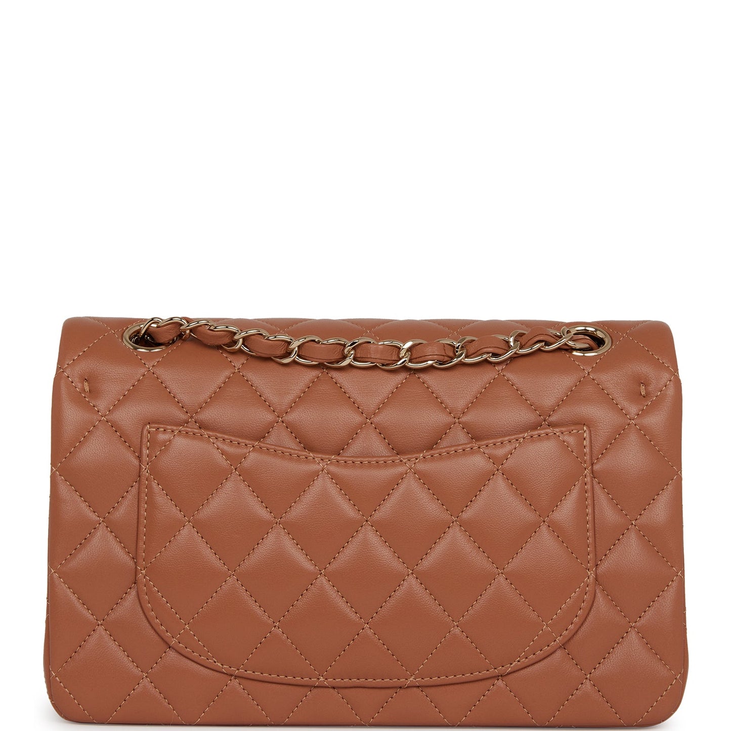 Chanel Small Classic Double Flap Bag Caramel Lambskin Light Gold Hardware