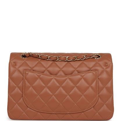 Chanel Small Classic Double Flap Bag Caramel Lambskin Light Gold Hardware