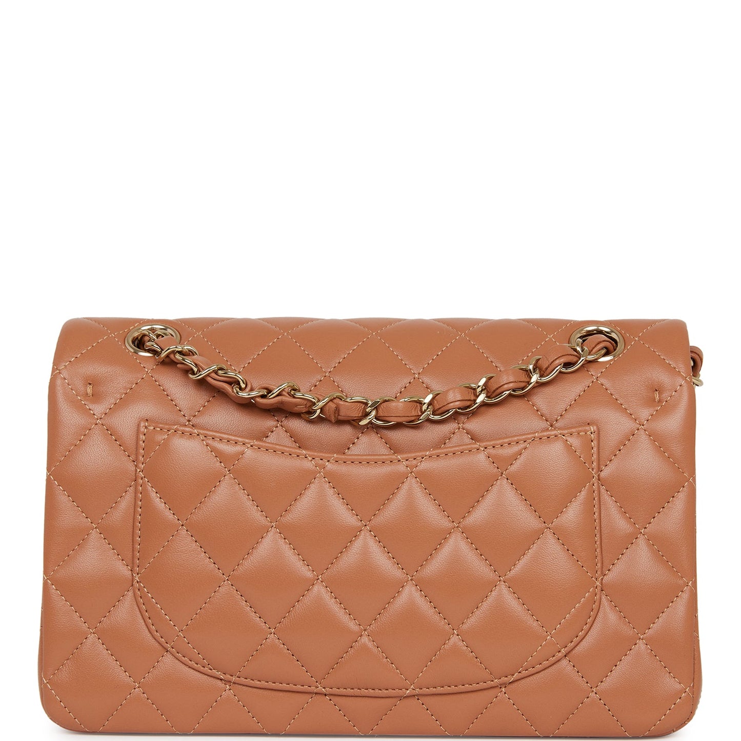 Chanel Small Classic Double Flap Bag Caramel Lambskin Light Gold Hardware