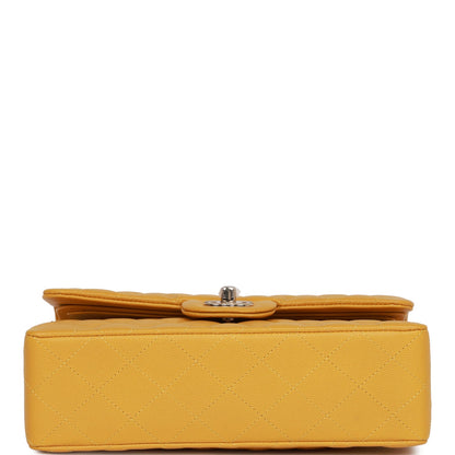 Chanel Small Classic Double Flap Yellow Caviar Light Gold Hardware