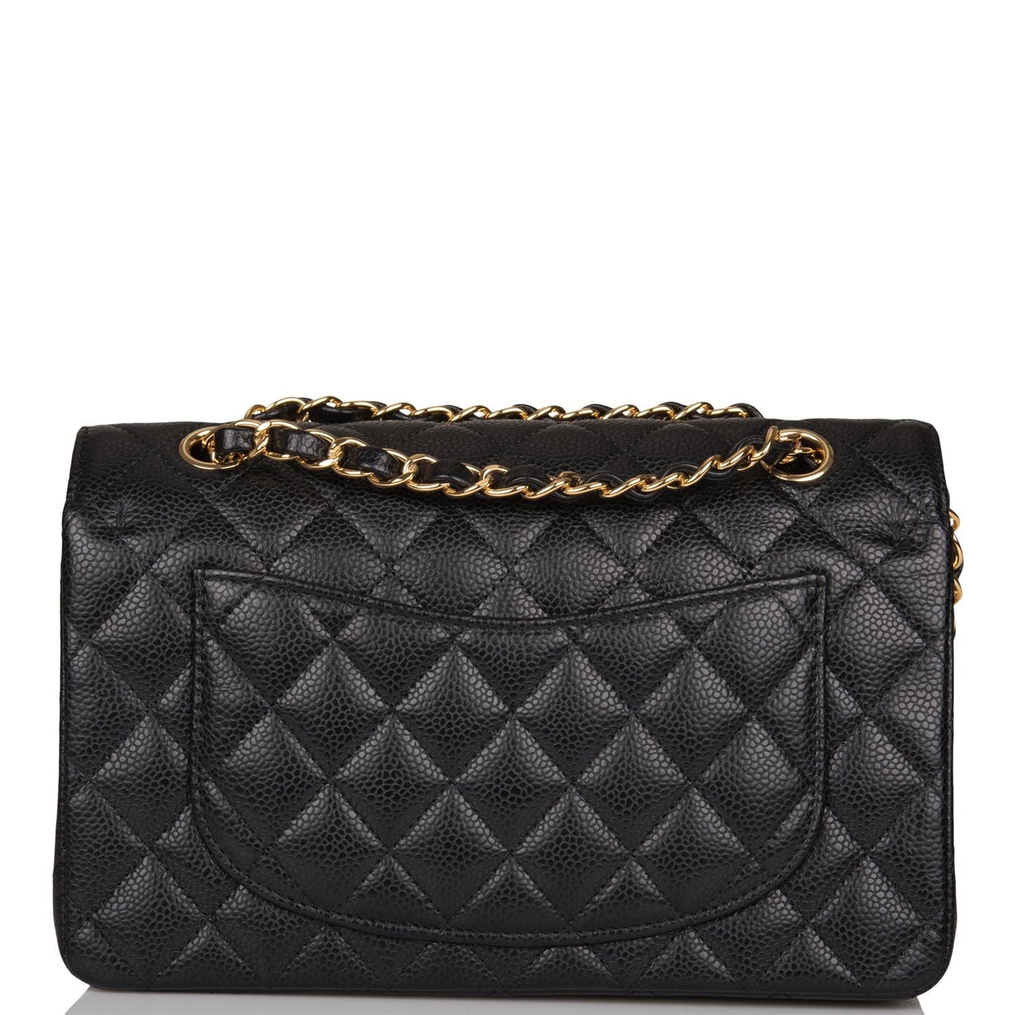 Chanel Black Quilted Caviar Small Classic Double Flap Bag Gold Hardware