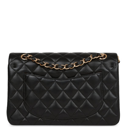 Chanel Small Classic Double Flap Bag Black Lambskin Gold Hardware