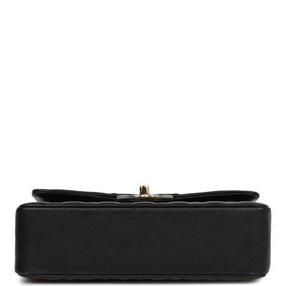 Chanel Small Classic Double Flap Bag Black Lambskin Gold Hardware