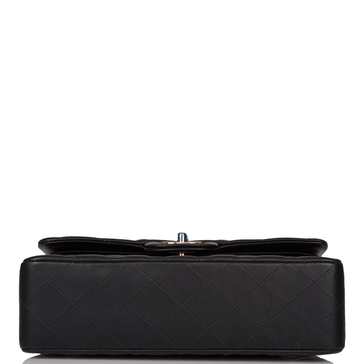 Chanel Small Classic Double Flap Bag Black Lambskin Rose Gold Hardware