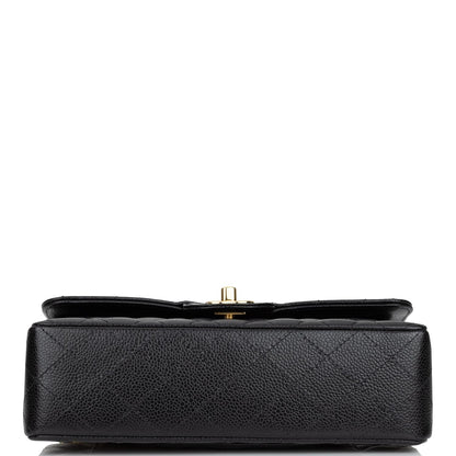 Chanel Small Classic Double Flap Black Caviar Gold Hardware