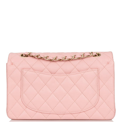 Chanel Small Classic Double Flap Pink Caviar Light Gold Hardware