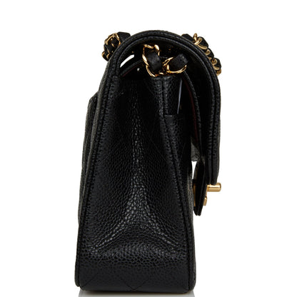Chanel Small Classic Double Flap Black Caviar Gold Hardware