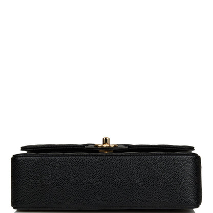 Chanel Small Classic Double Flap Black Caviar Gold Hardware