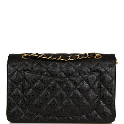Chanel Small Classic Double Flap Black Caviar Gold Hardware