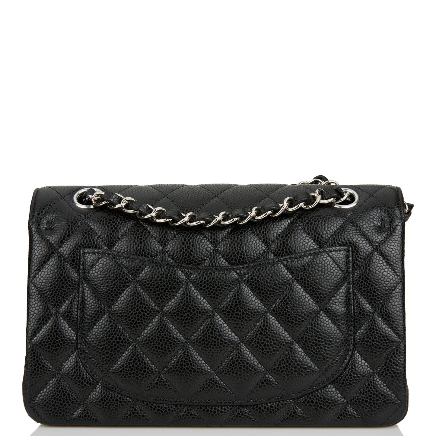 Chanel Small Classic Double Flap Black Caviar Silver Hardware