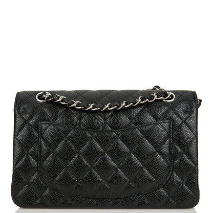 Chanel Small Classic Double Flap Black Caviar Silver Hardware