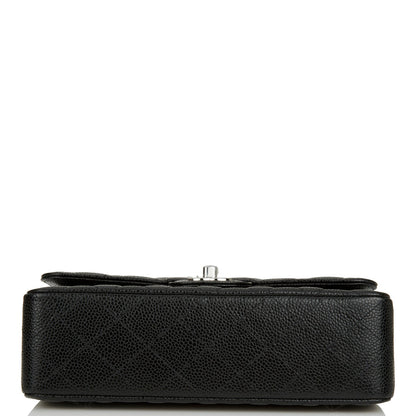 Chanel Small Classic Double Flap Black Caviar Silver Hardware