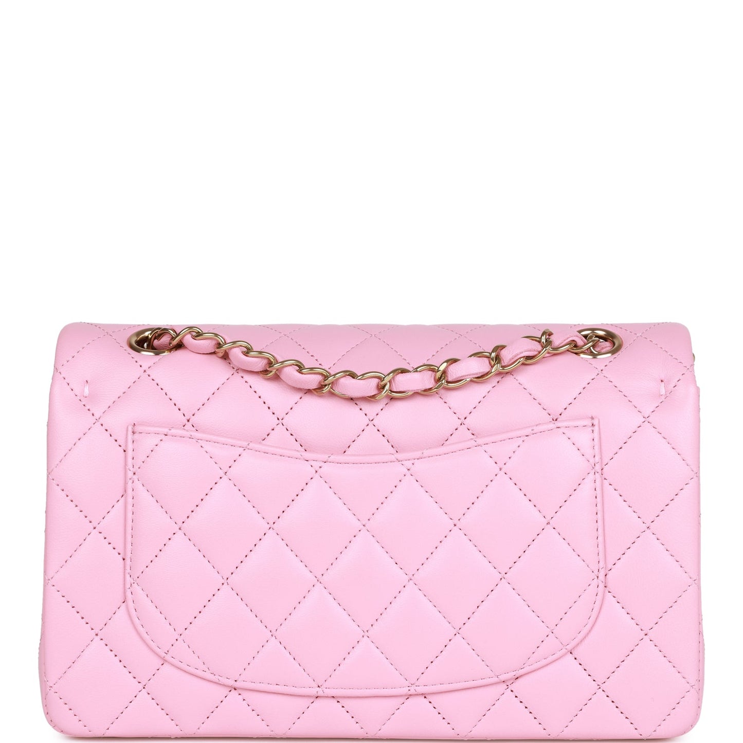 Chanel Small Classic Double Flap Pink Lambskin Light Gold Hardware
