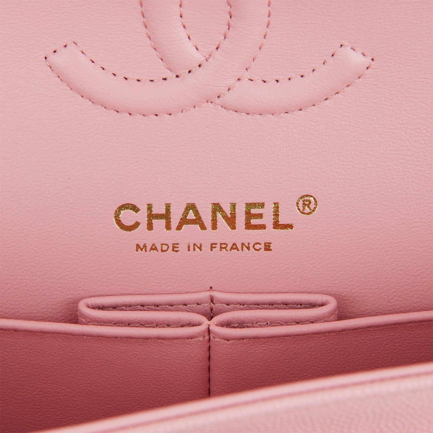 Chanel Small Classic Double Flap Pink Caviar Light Gold Hardware