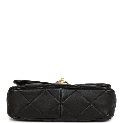 Chanel Heart Small Flap Bag Black Lambskin Antique Gold Hardware