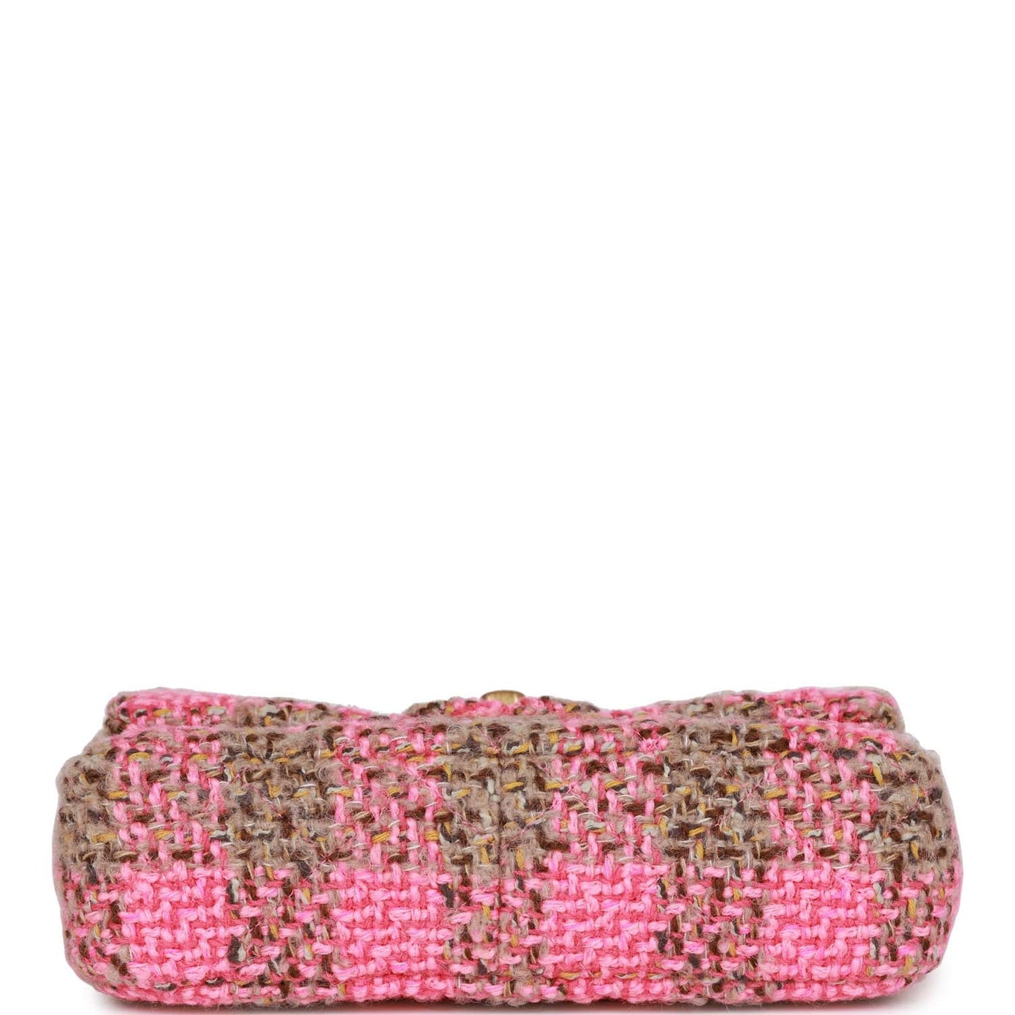 Chanel Small Elegant Chain Flap Bag Pink and Beige Tweed Gold Hardware