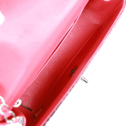 Chanel Mini Rectangular Flap Bag Red and Black Python Ruthenium Hardware