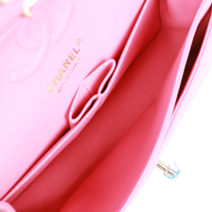 Chanel Small Classic Double Flap Bag Pink Caviar Light Gold Hardware